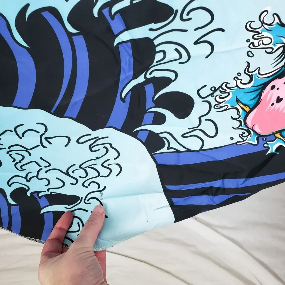 Japanese Ukiyo-e Whale Wall Tapestry 60